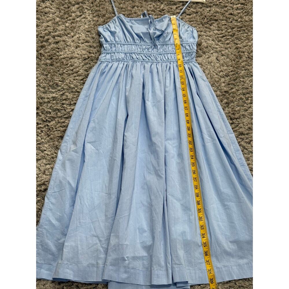 Sunday In Brooklyn Women Blue Smocked Midi Sundress Milkmaid Cottagecore⁠ Size M - Picture 11 of 14